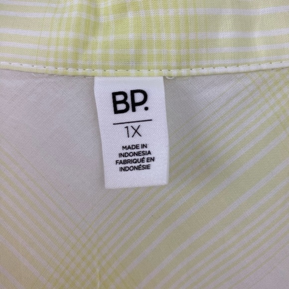 𝅺nwt BP Summer Plaid Short white windowpane 1X - Picture 5 of 7